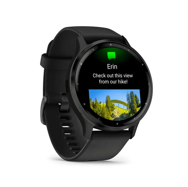 010-02784-01 GARMIN Venu 3 - Slate St Steel Bezel Smart Watch