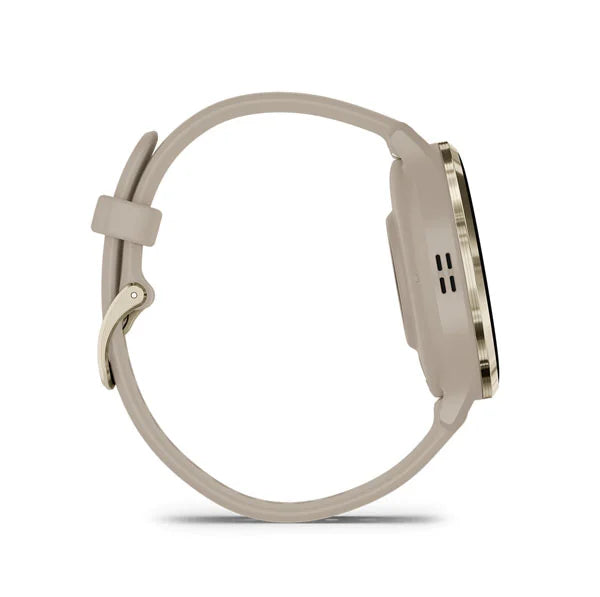 Venu 3S - Soft Gold Stainless Steel Bezel with French Grey Case and Silicone Band