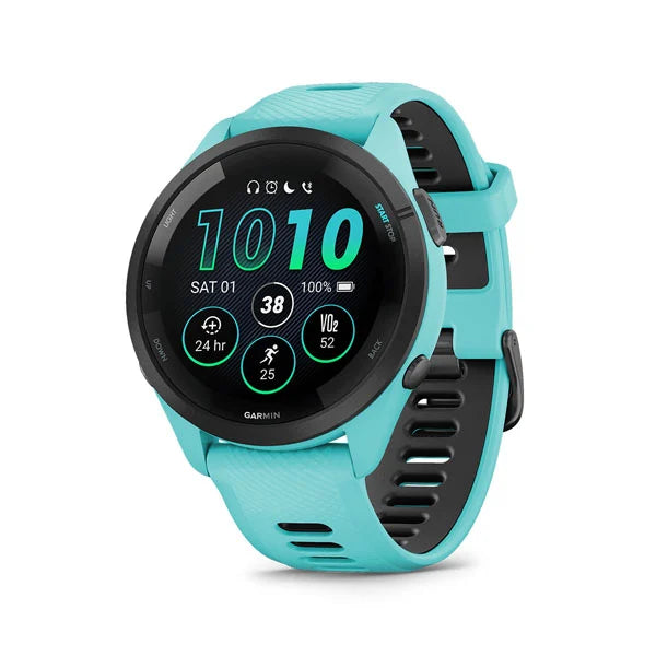 010-02810-12 GARMIN | Forerunner 265 Music Aqua Smartwatch (Unisex)