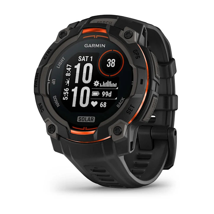 GARMIN Instinct 3, 45mm Solar Black with Black Band Smartwatch (Unisex)