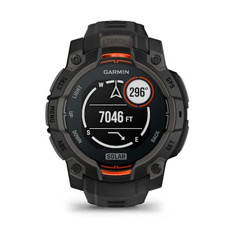 GARMIN Instinct 3, 45mm Solar Black with Black Band Smartwatch (Unisex)