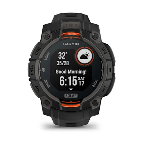GARMIN Instinct 3, 45mm Solar Black with Black Band Smartwatch (Unisex)