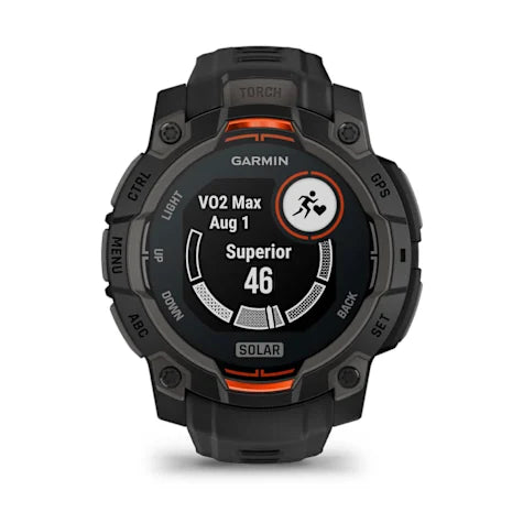 GARMIN Instinct 3, 45mm Solar Black with Black Band Smartwatch (Unisex)