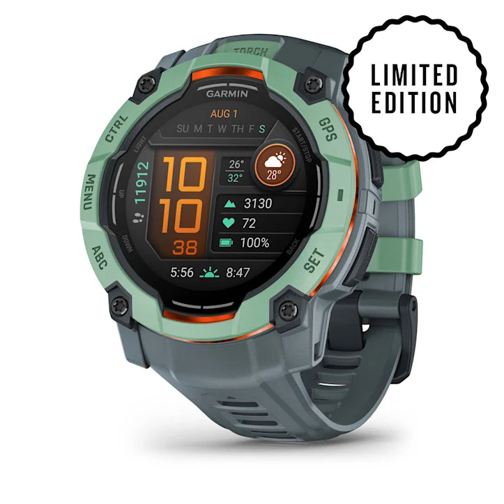 GARMIN Instinct 3, 50mm AMOLED Neo Tropic with Twilight Band Smartwatch (Unisex)