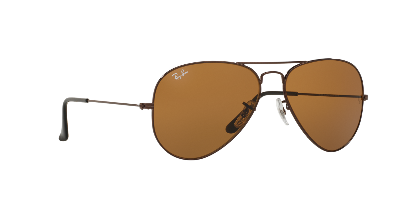 Ray-Ban Aviator Classic 0RB3025I R1072 Brown Metal Sunglasses