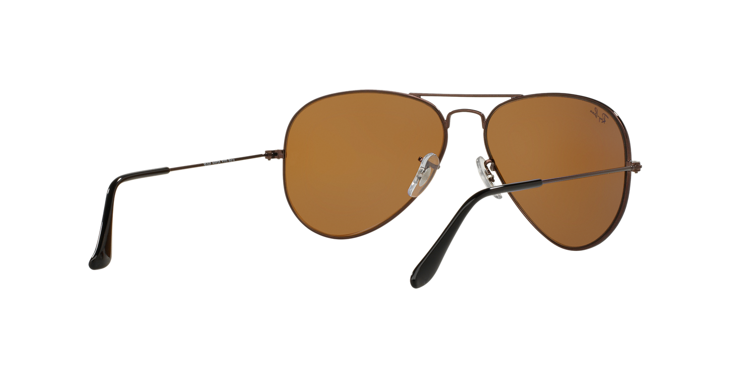 Ray-Ban Aviator Classic 0RB3025I R1072 Brown Metal Sunglasses
