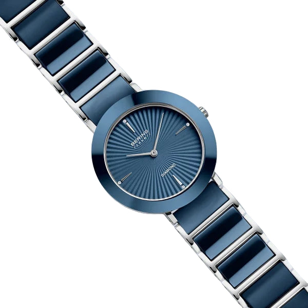 Bering Ceramic Blue Dial Analog Watch For Women’s – 11435-707