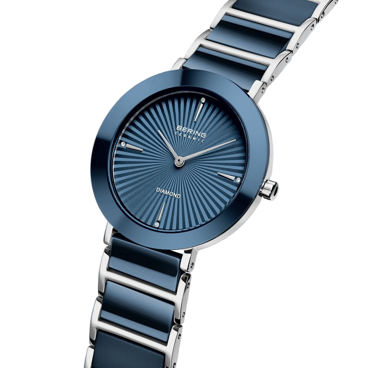 Bering Ceramic Blue Dial Analog Watch For Women’s – 11435-707