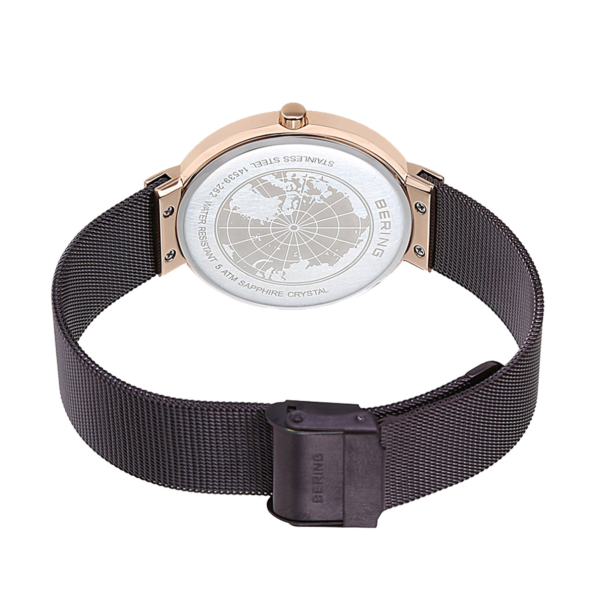 Bering Classic Brown Dial Analog Stainless Steel Watch For Men 14539-262