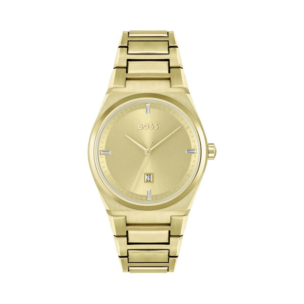 1502672 HUGO BOSS | Steer 36mm Round Gold Dial Watch (Women)