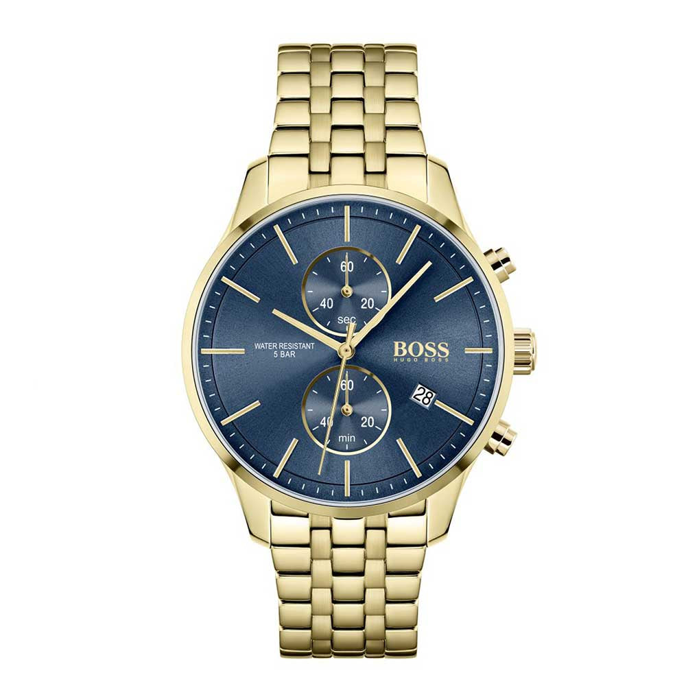 1513841 HUGO BOSS Classic 42mm Round Blue Dial Watch (Men)