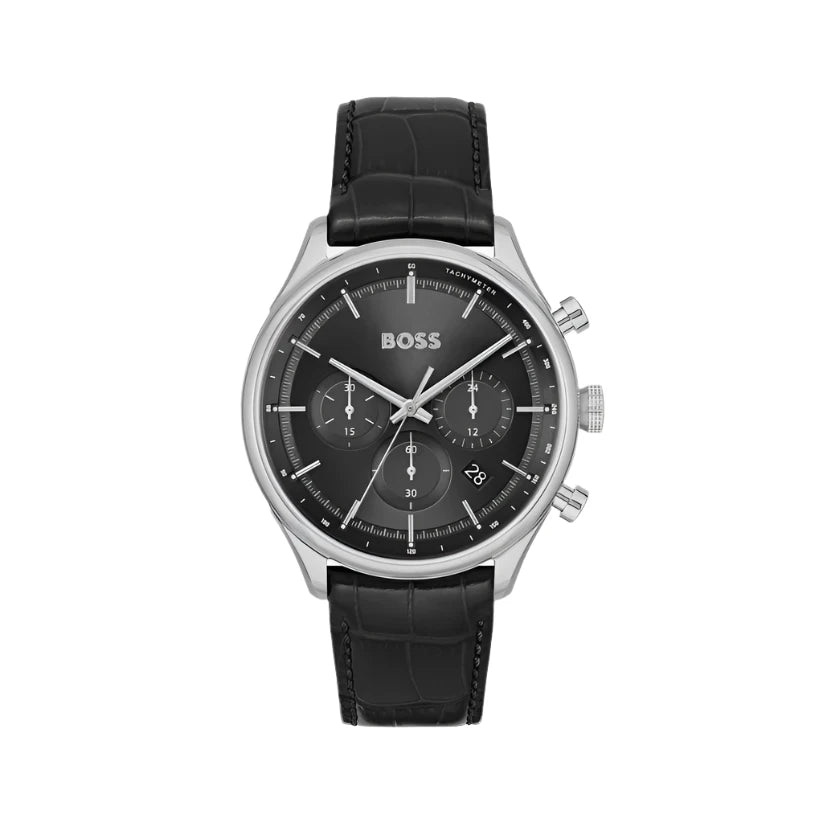 1514049 HUGO BOSS Gregor Chrono Round Black Dial Watch Men Sai Creations Watches