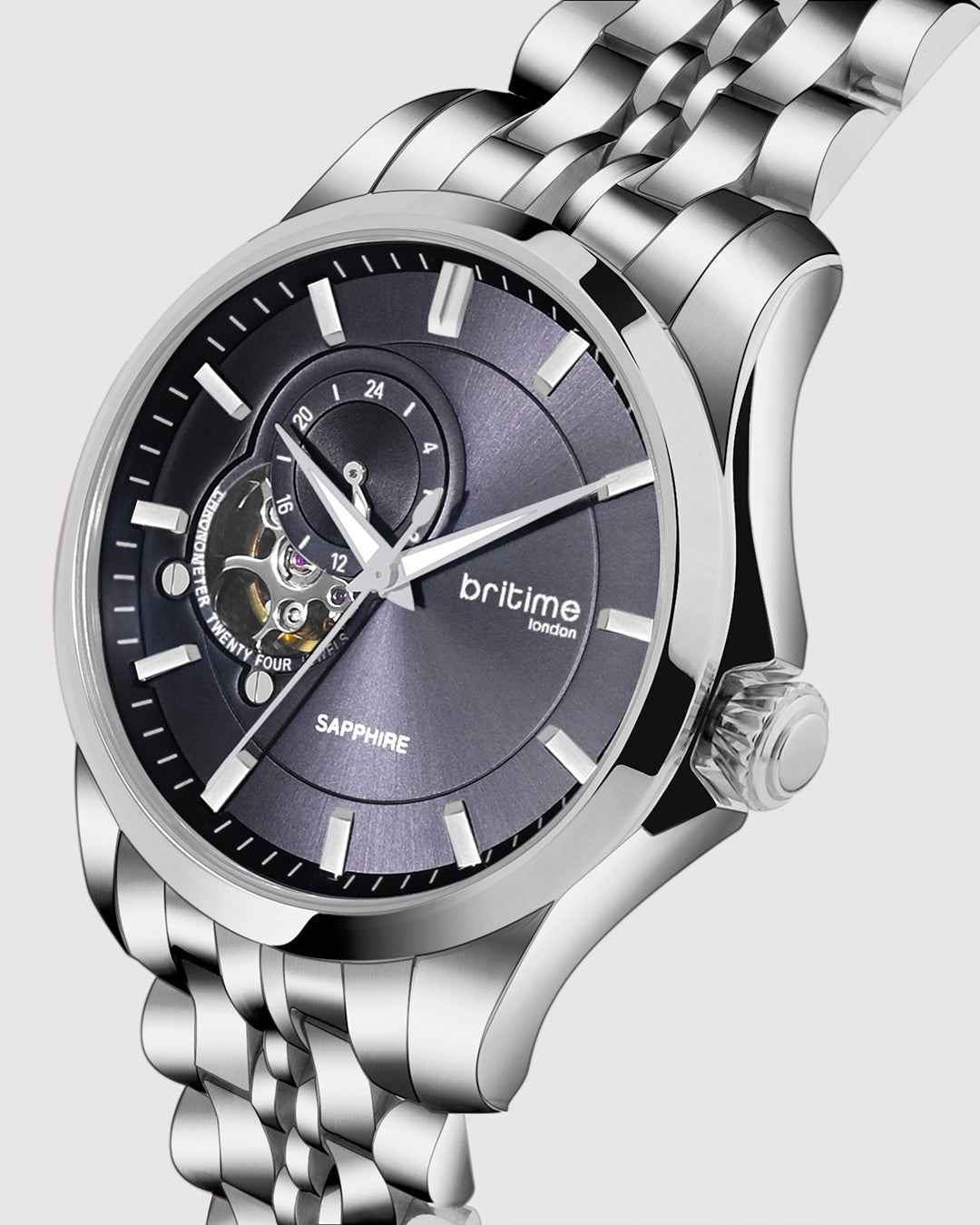 Britime Crimson Automatic Blue Dial Multifunction Automatic Men's Watch -166-M10501