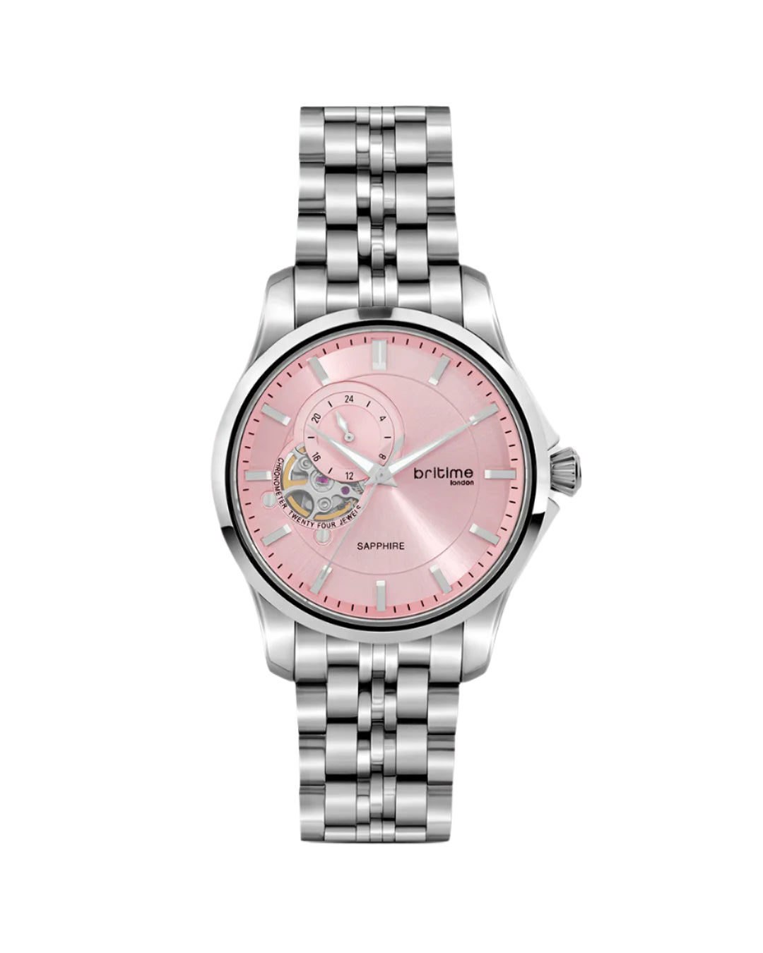 Britime Crimson pink Dial Multifunction Automatic Men's Watch - 166-M11001