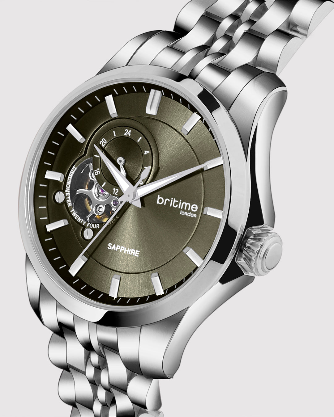 Britime Crimson Automatic Green Dial Multifunction Automatic Men's Watch -166-M11801