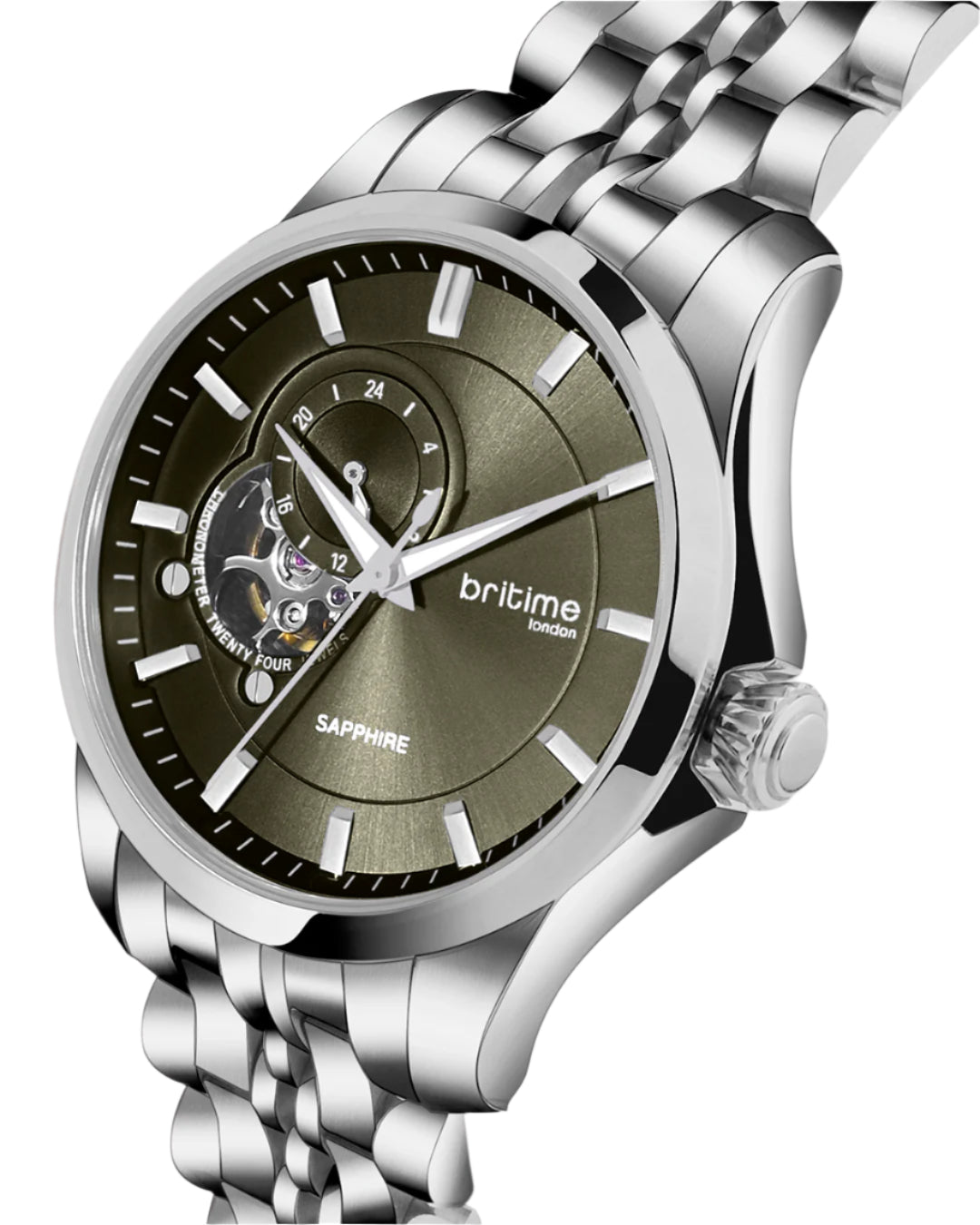 Britime Crimson Automatic Green Dial Multifunction Automatic Men's Watch -166-M11801
