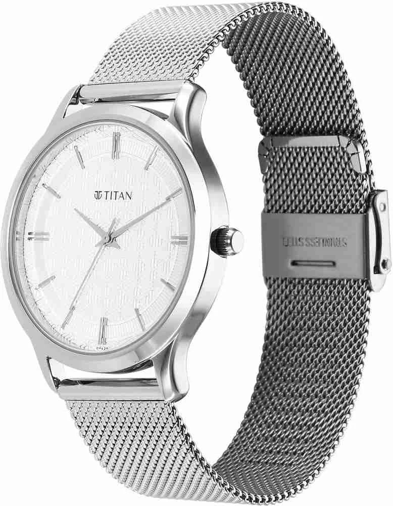 Titan Titan Karishma Quartz Analog Silver Dial Watch for Men 1825SM09