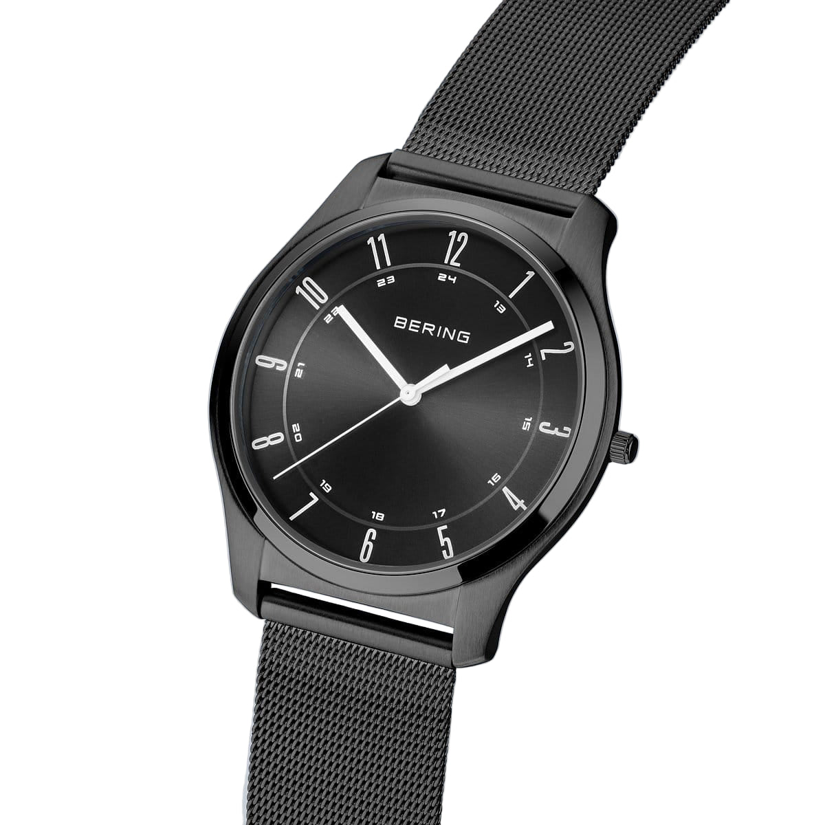 Bering Ultra Slim Black Dial Analog Stainless Steel Men Watch 18340-222