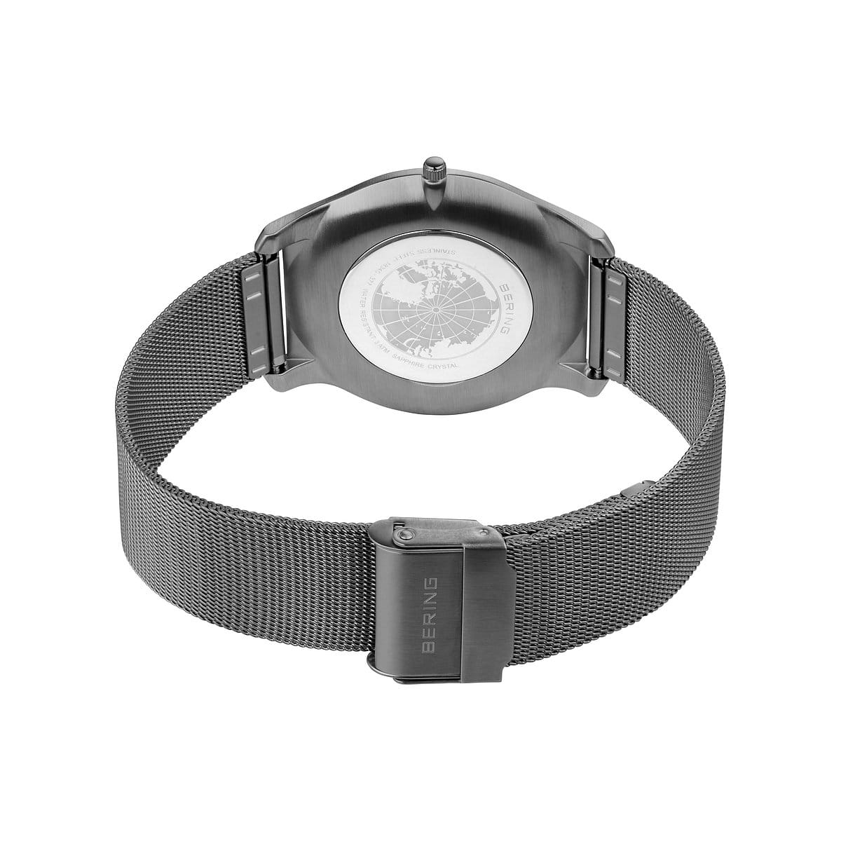 Bering Ultra Slim Grey Dial Analog Stainless Steel Men Watch 18340-377