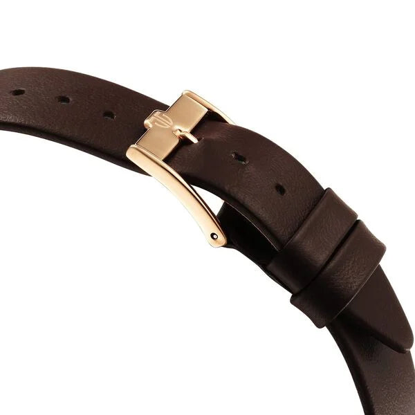 Titan Edge Quartz Analog White Dial Brown Leather Strap Men's Watch - NT1843WL01