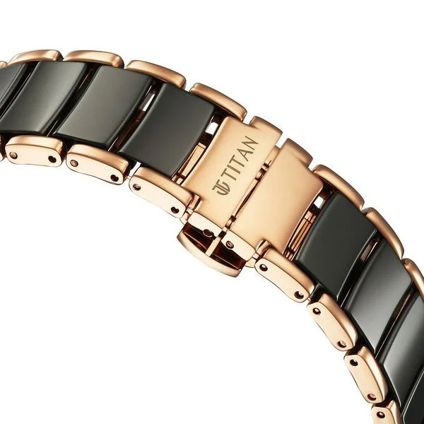 Titan Edge Fusion Quartz Analog Black Dial Men's Watch - NT1878KD03