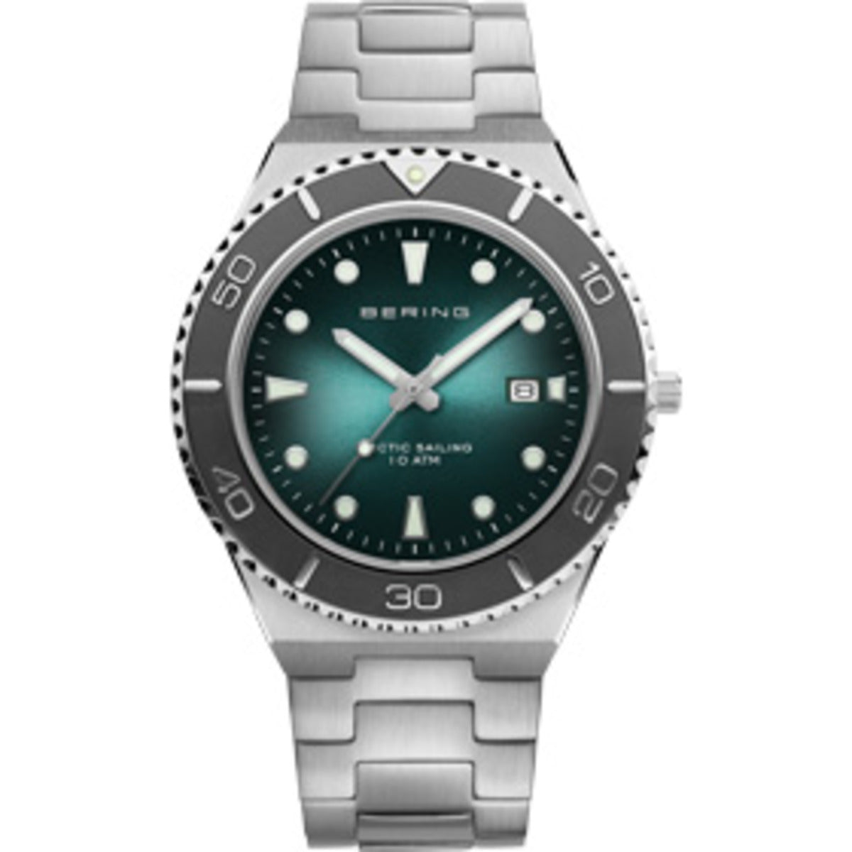 Bering Classic Arctic Sailing Green Dial Analog Men Watch 18940-708