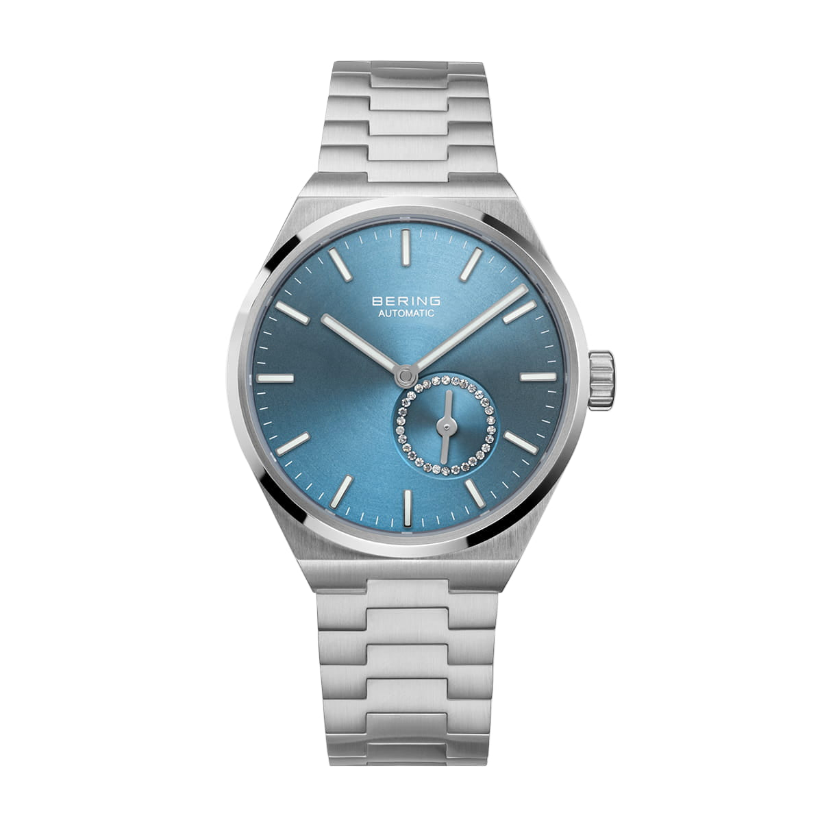 Bering Blue Dial Automatic Analog Watch For Women 19435-Charity