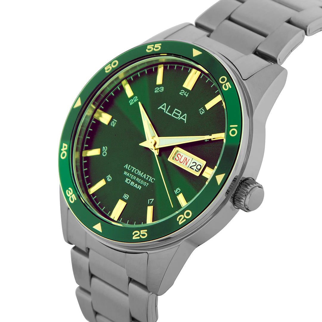 ALBA Mechanical Green Dial Automatic Men's Watch - AL4589X1