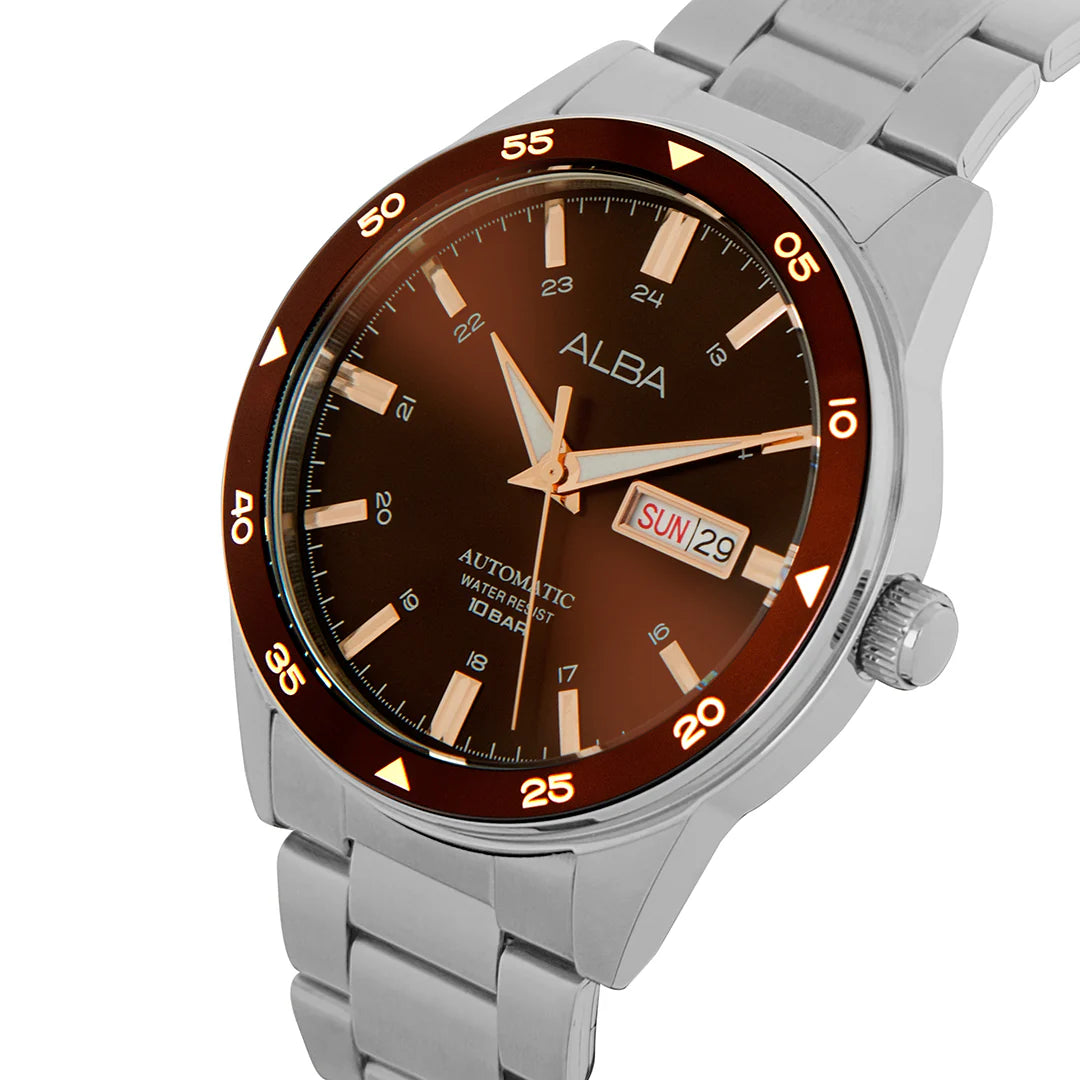 ALBA Mechanical Brown Dial Automatic Men's Watch - AL4591X1