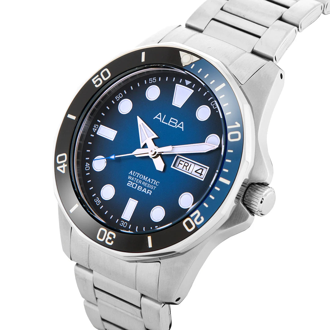 ALBA Blue-Black Gradation Dial Automatic Men's Watch - AL4543X1