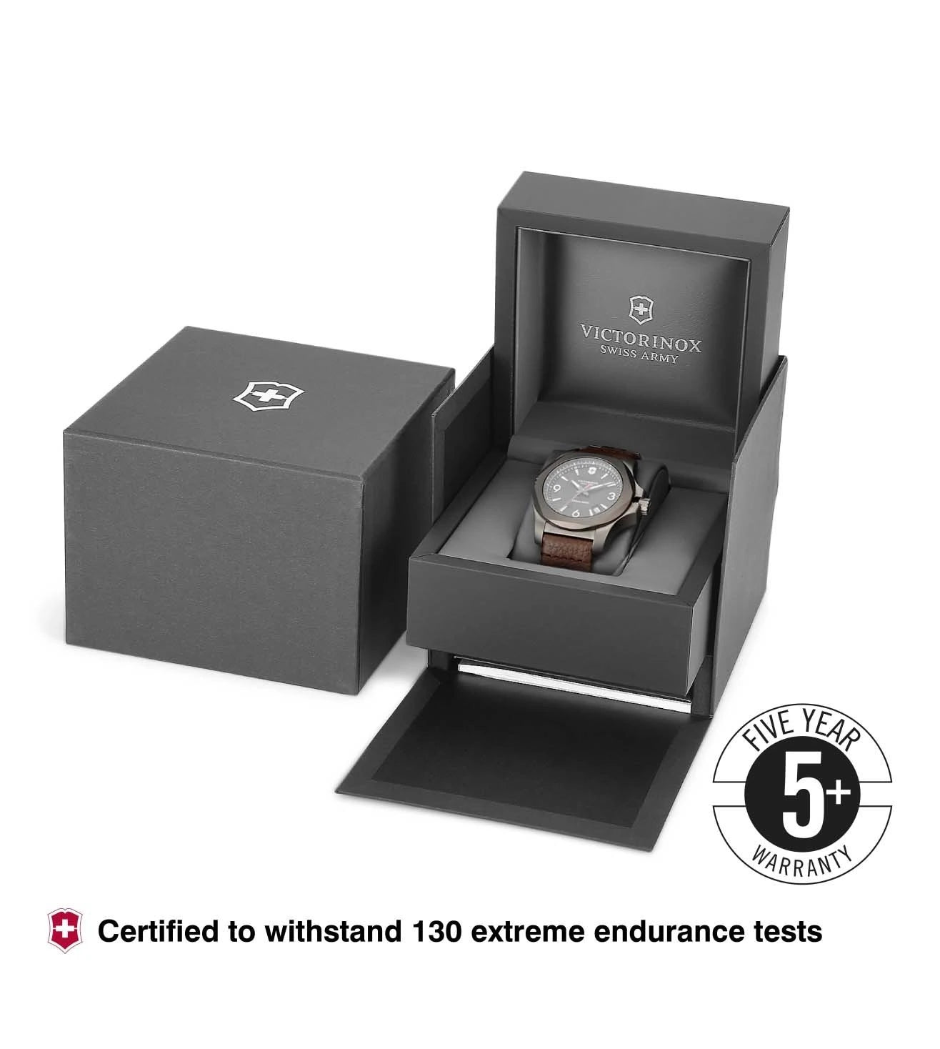 VICTORINOX I.N.O.X 43mm Round Black Dial Men's Watch - 241778