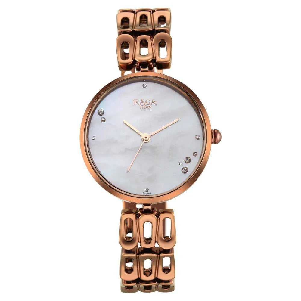 Titan Raga Chic Mother Of Pearl Dial Analog Watch for Women NS2659QM01