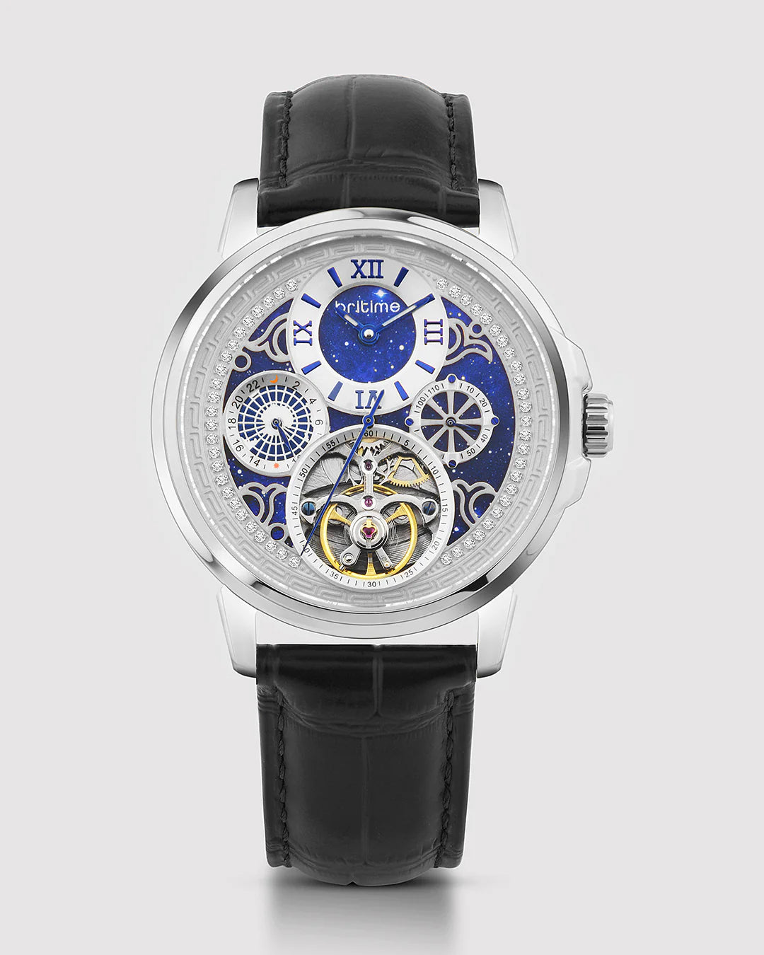 Britime Aquatica Blue Dial Multifunction Automatic Men's Watch - 274-L10506