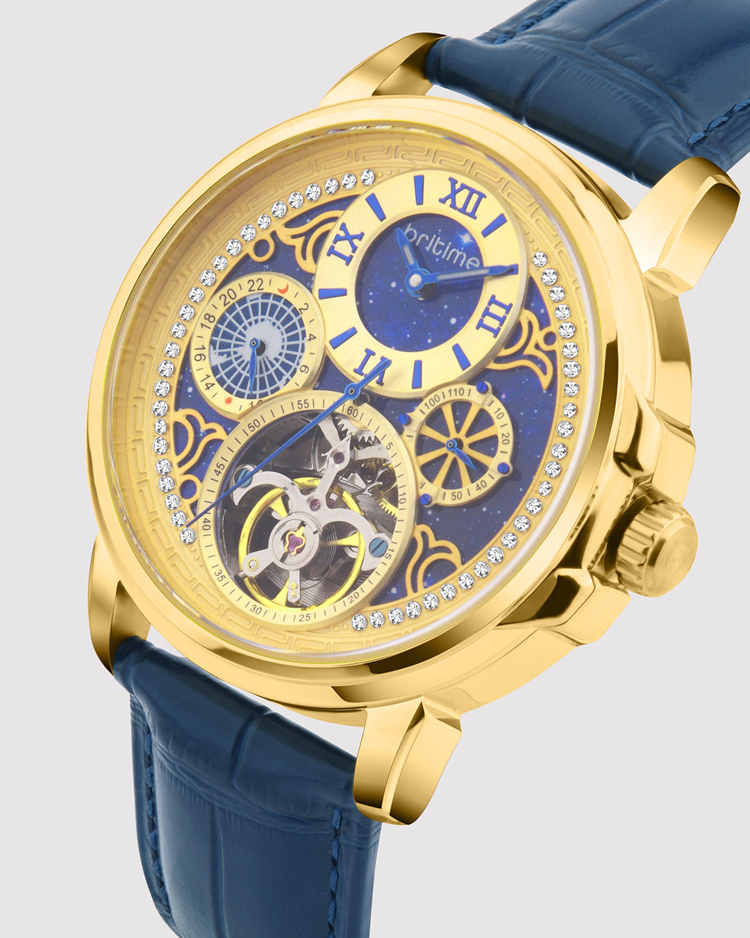 Britime Aquatica Gold Dial With Roman Numerals Men's Watch - 274-L20507