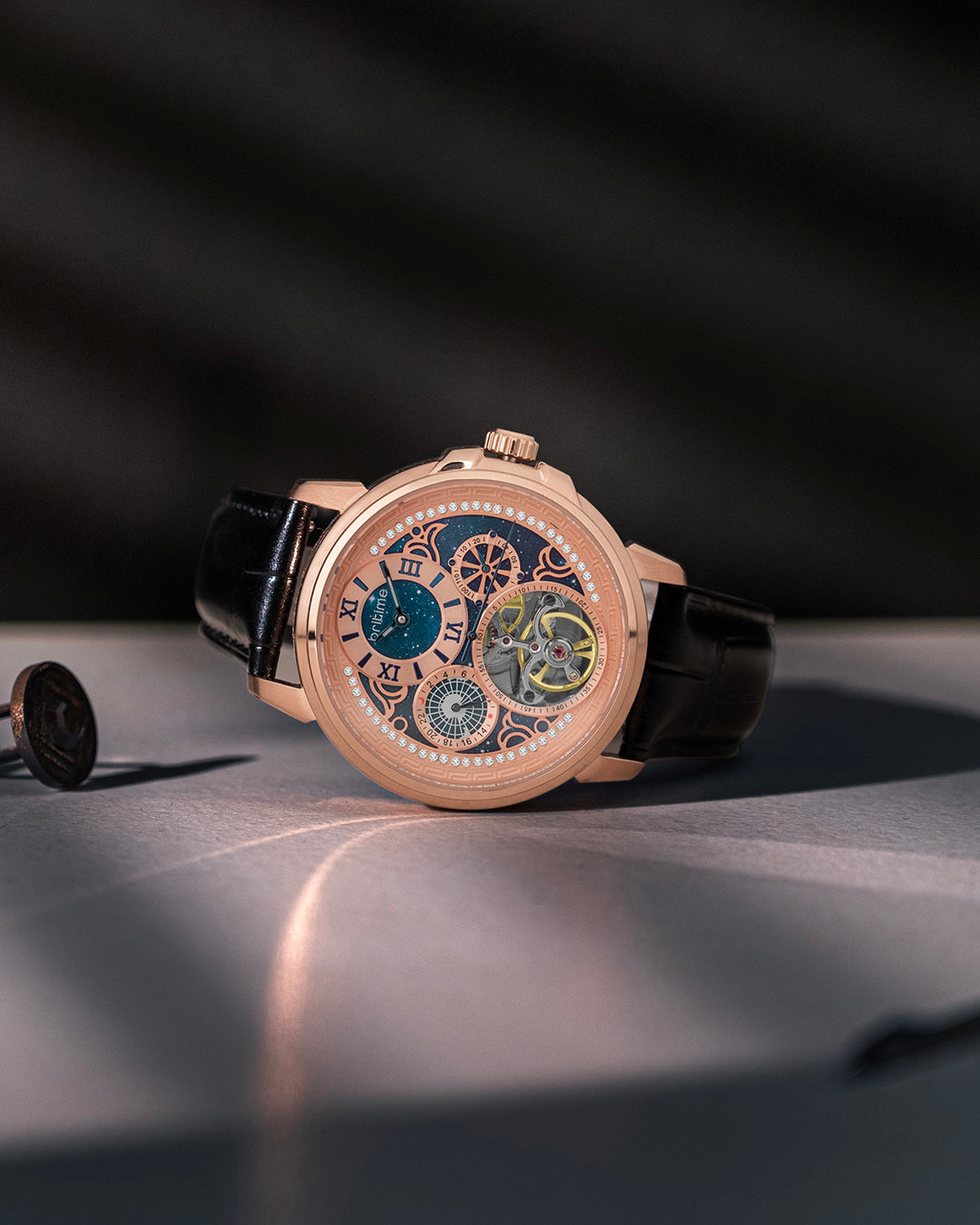 Britime Aquatica Rose Gold With Roman Numerals Men's Watch - 274-L30506