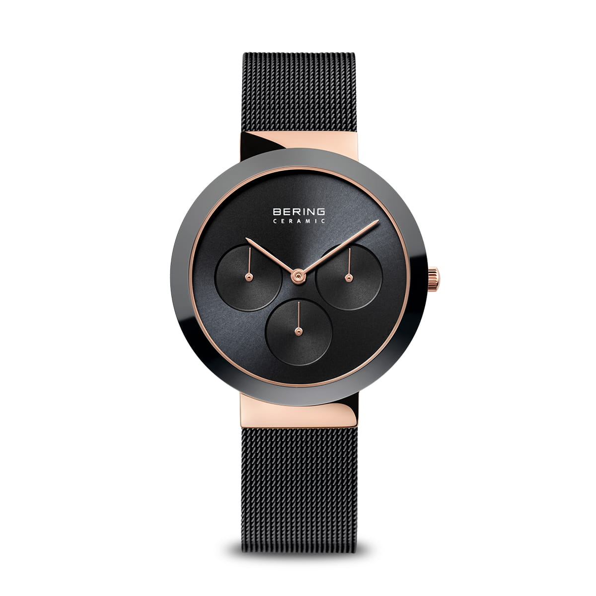 Bering Ceramic Black Dial Analog Multi-Function Women's Watch 35036-166