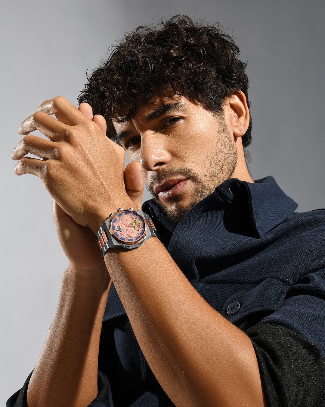 Britime Taurus Rose Gold Dial Multifunction Analog Men's Watch - 489-M30705