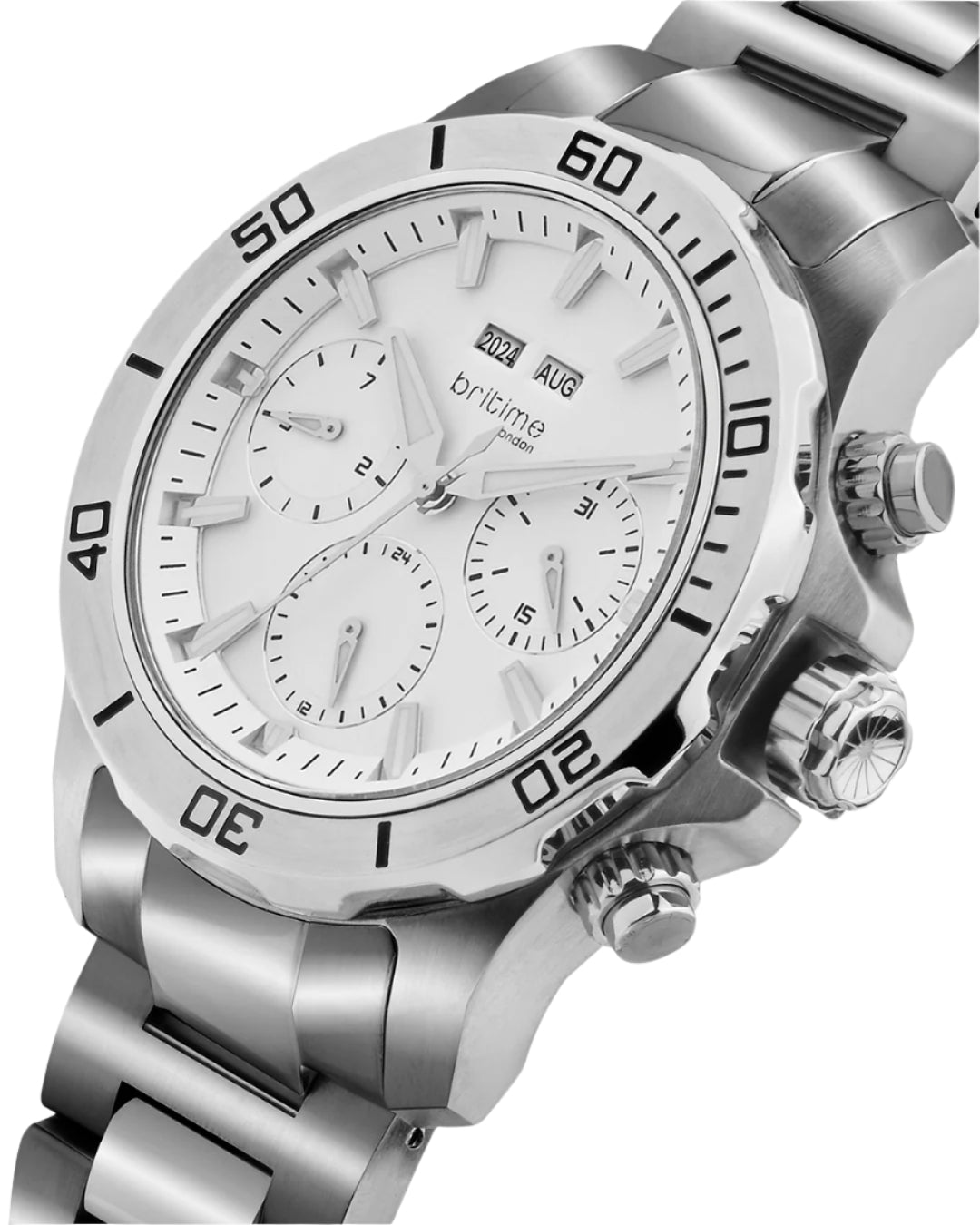 Britime Equinox Men Automatic Silver Dial Multi-Function Stainless steel Watch 562-M10301
