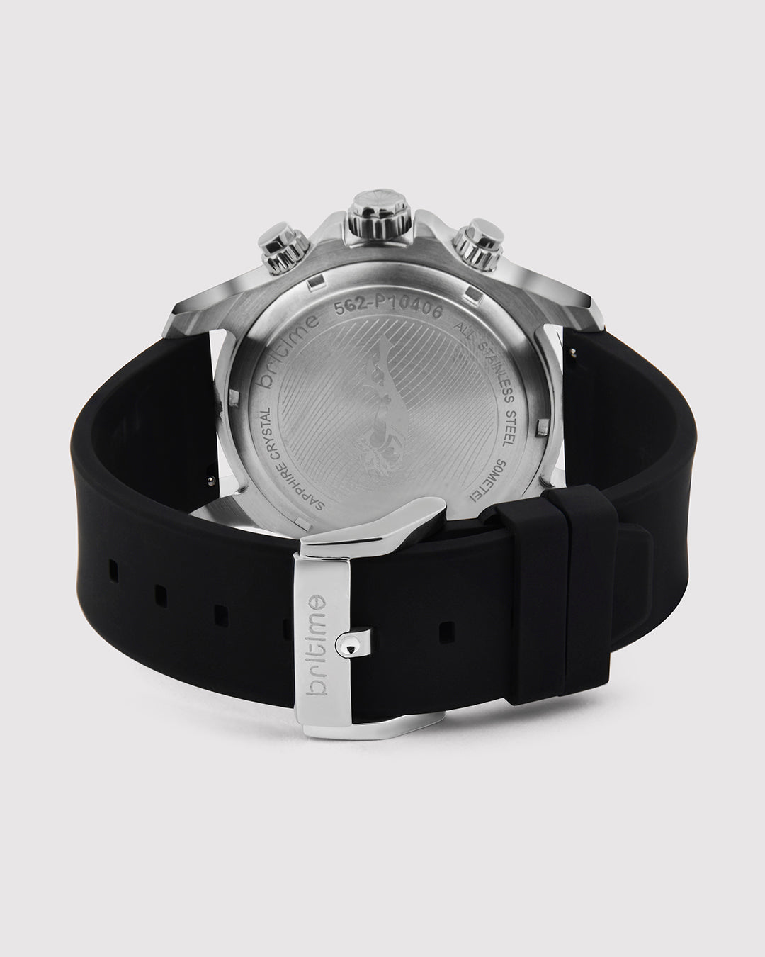 Britime Equinox Men Automatic Silver Dial Multi-Function Leather Watch 562-P10306