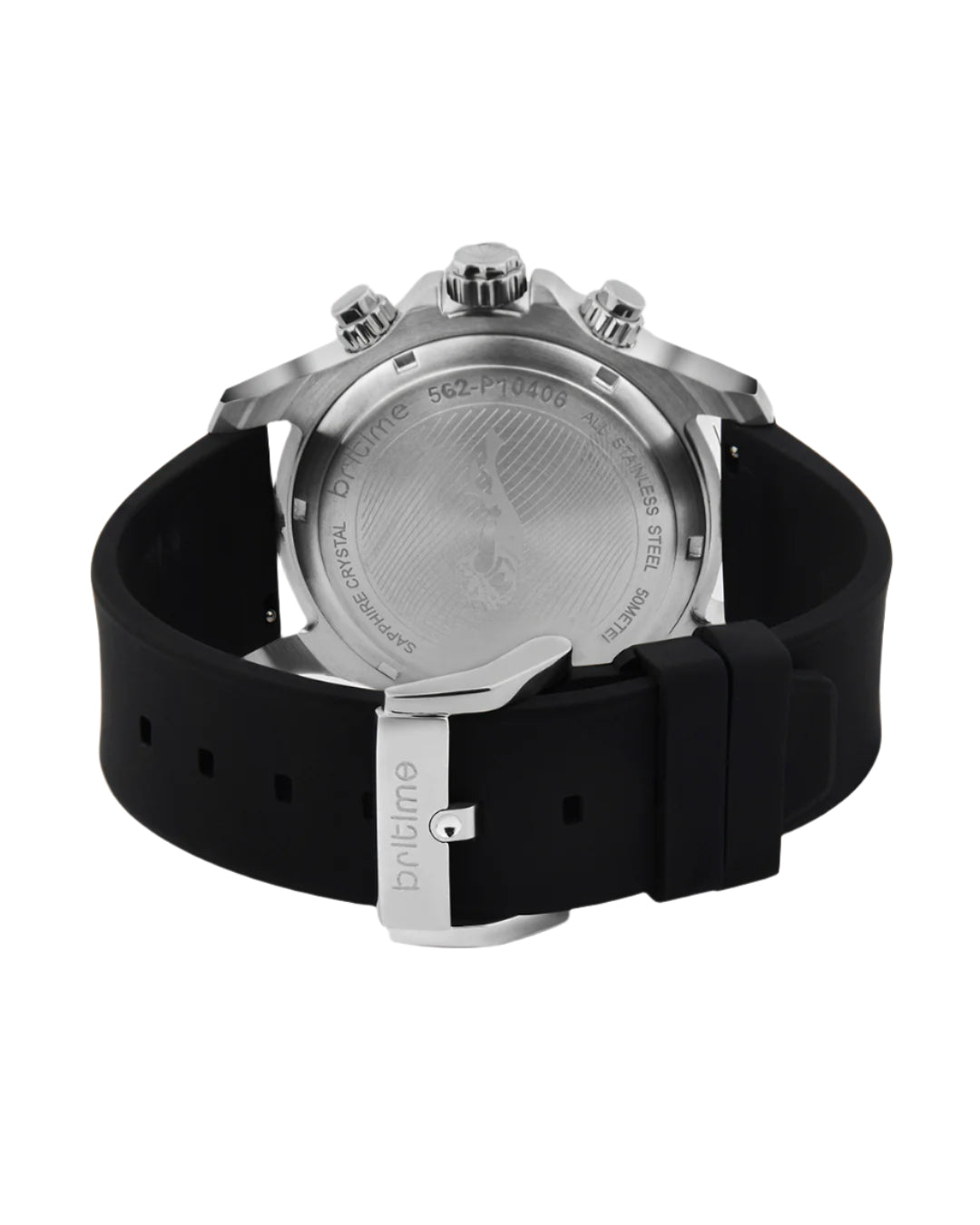 Britime Equinox Men Automatic Silver Dial Multi-Function Leather Watch 562-P10306