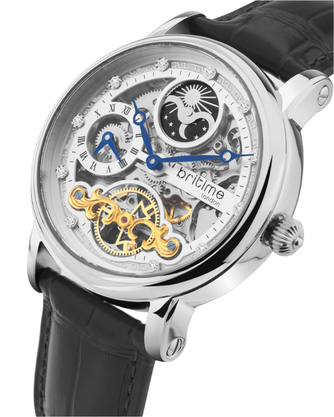 Britime Crist Automatic Silver Dial Multifunction Men Watch 641-L10306
