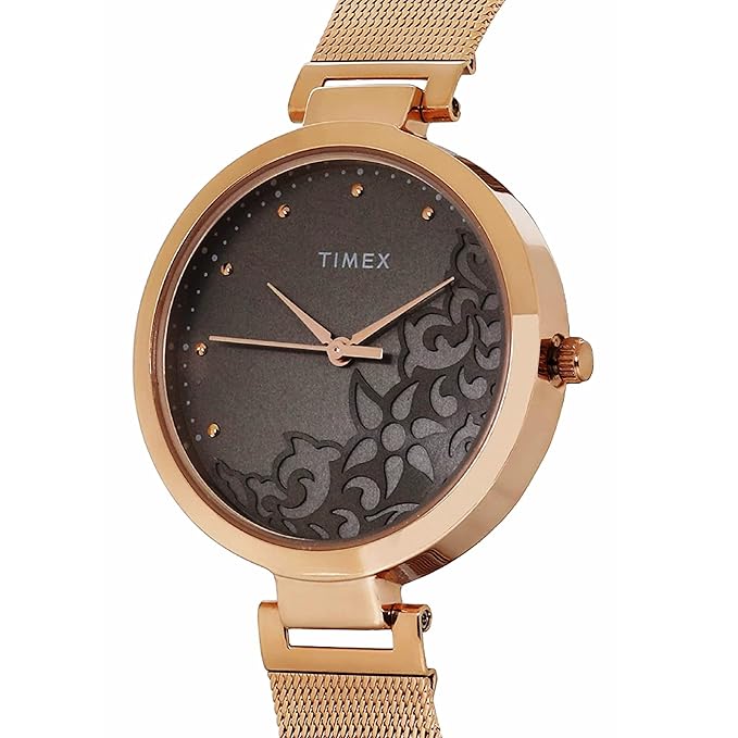 Timex Fashion Women's Grey Dial Round Case Watch -TW000X222