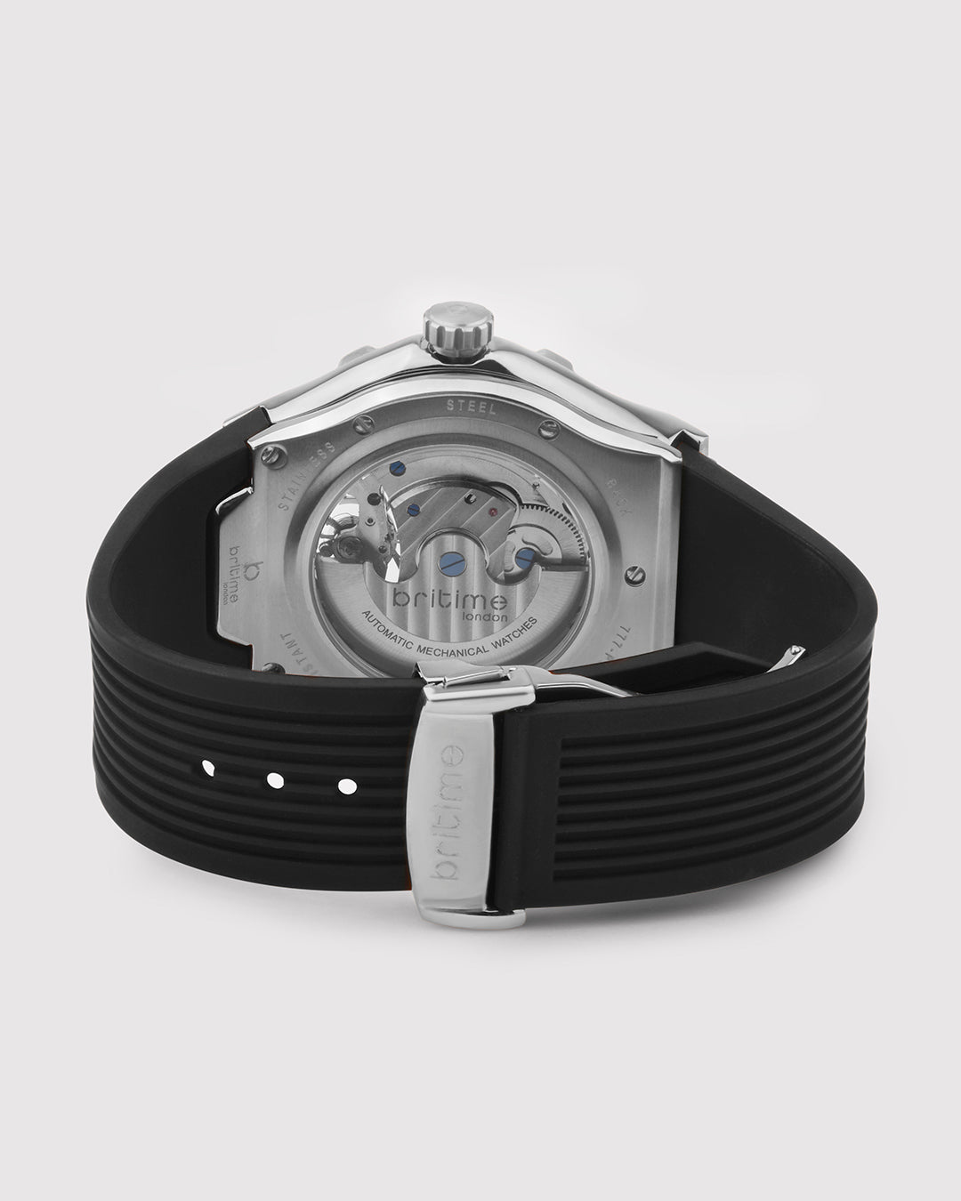 Britime Asteroid Silver Dial Multifunction Silicon Automatic Men's Watch - 777-P10306