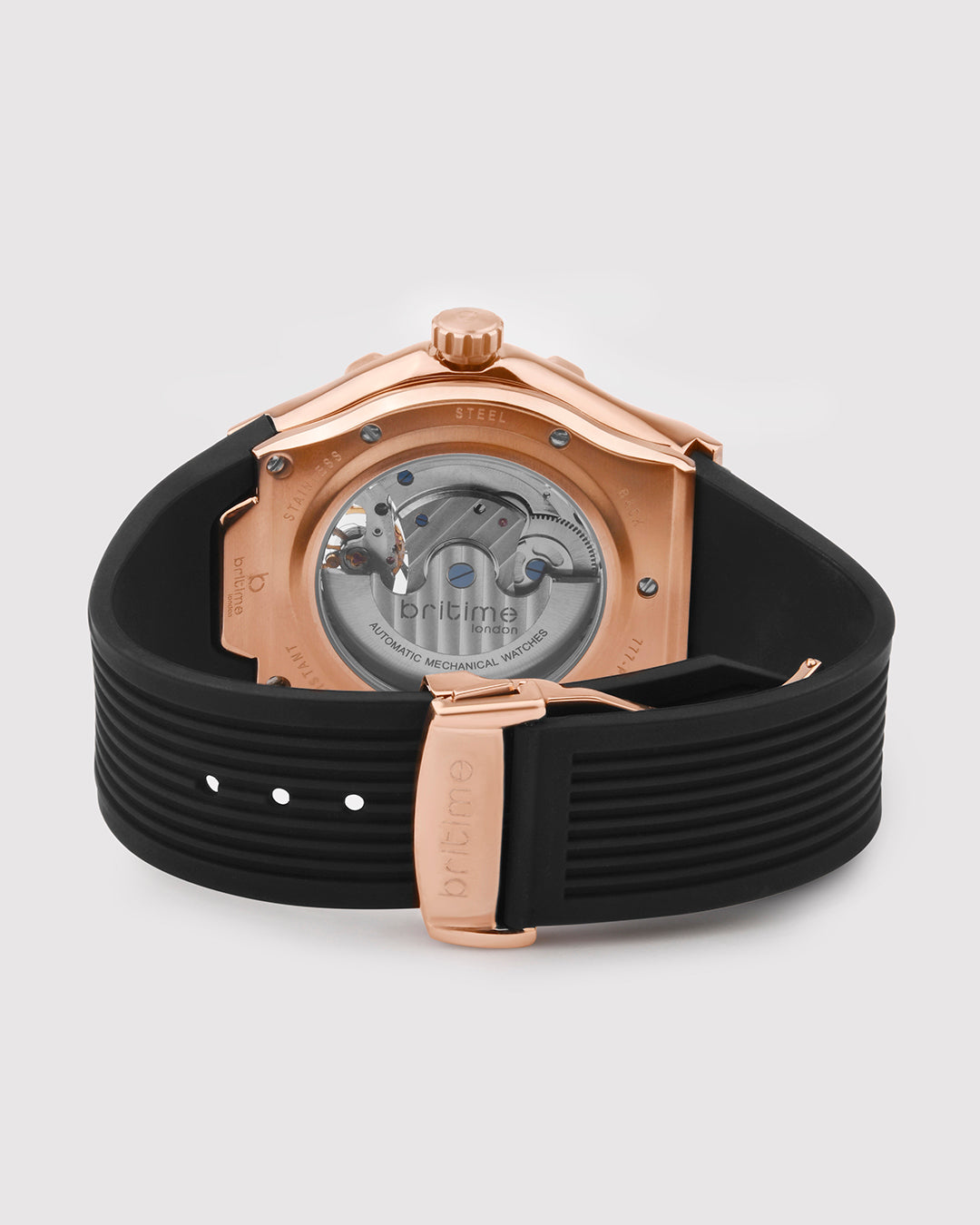 Britime Asteroid Rose Gold Dial Multifunction Silicon Automatic Men's Watch - 777-P30706