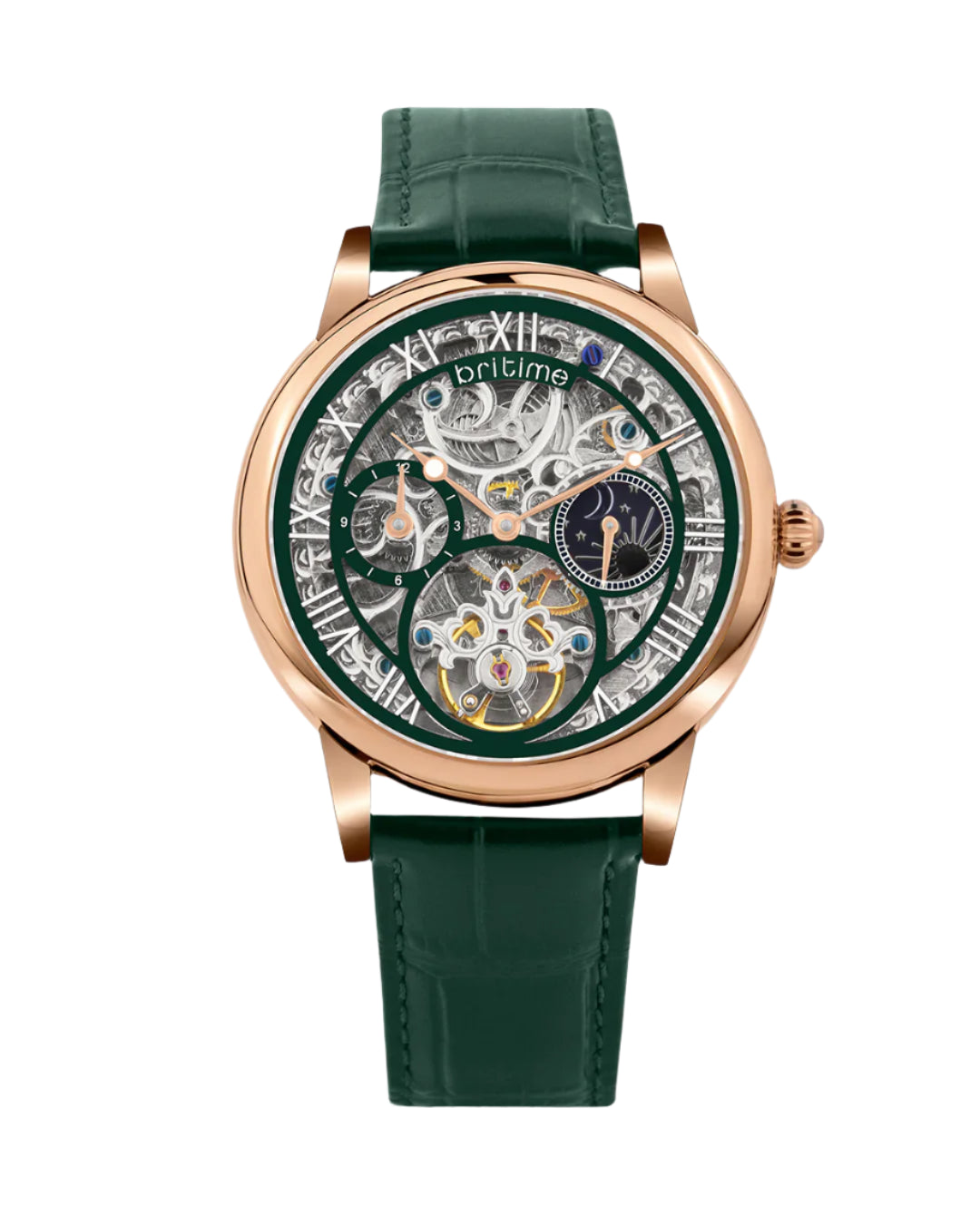 Britime Stellar Open Heart Dial With Roman Numerals Men's Watch - 786-L31412