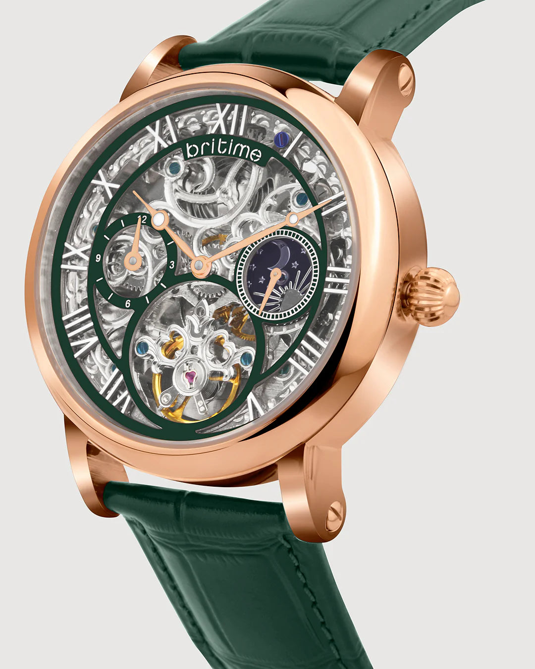 Britime Stellar Open Heart Dial With Roman Numerals Men's Watch - 786-L31412