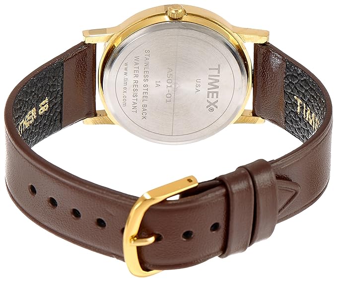 Timex Men Champagne Round Dial Analog Watch - A501