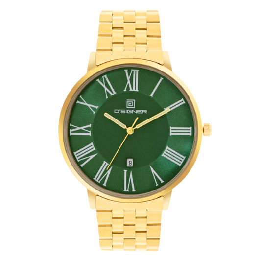 D'Signer Roman Number With Green Dial Men's Astrological Watch - 885GM.16G