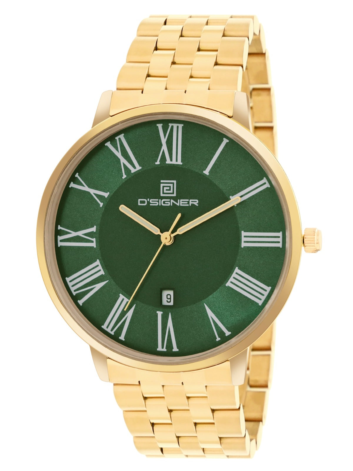 D'Signer Roman Number With Green Dial Men's Astrological Watch - 885GM.16G