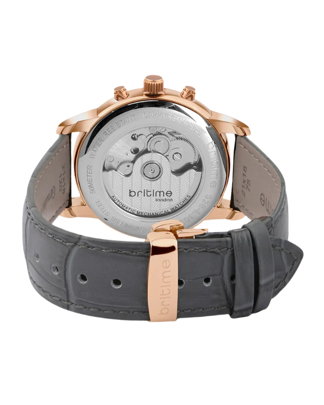 Britime Magna Automatic Gray Dial Multifunction Men Watch 928-L31509